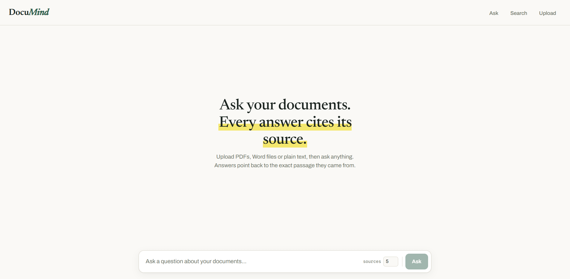 DocuMind — screenshot